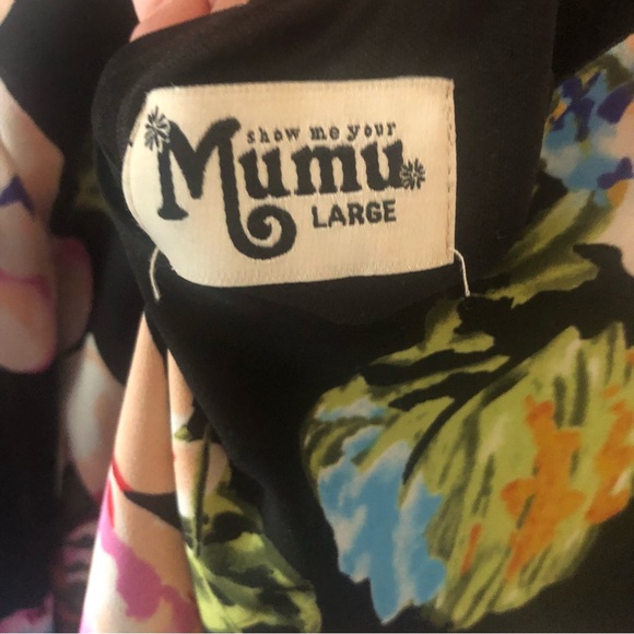 Show Me Your Mumu Long Sleeve Floral Scoop Back Top Size Large - Picture 6 of 6